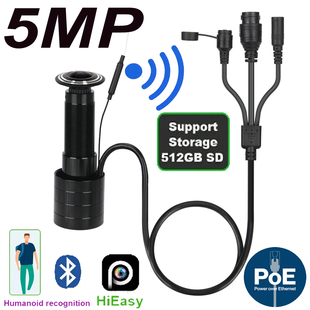Home Security Tech - 5MP Door Eye IP POE Camera
