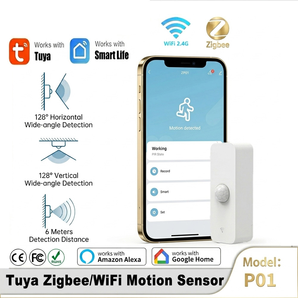 Home Security Alexa - Smart PIR Motion Sensor WiFi Zigbee