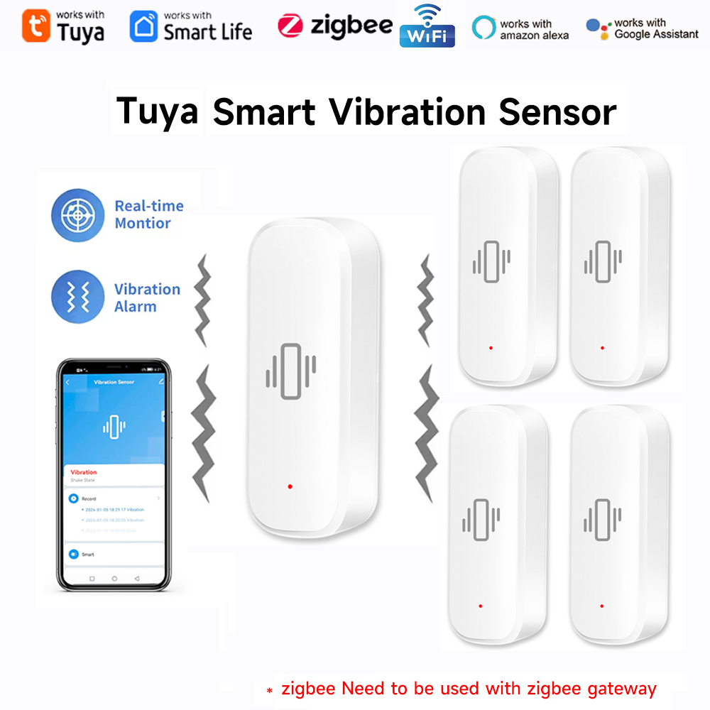 Tuya WiFi Zigbee Smart Vibrati - đánh giá và giá Home Security Alexa