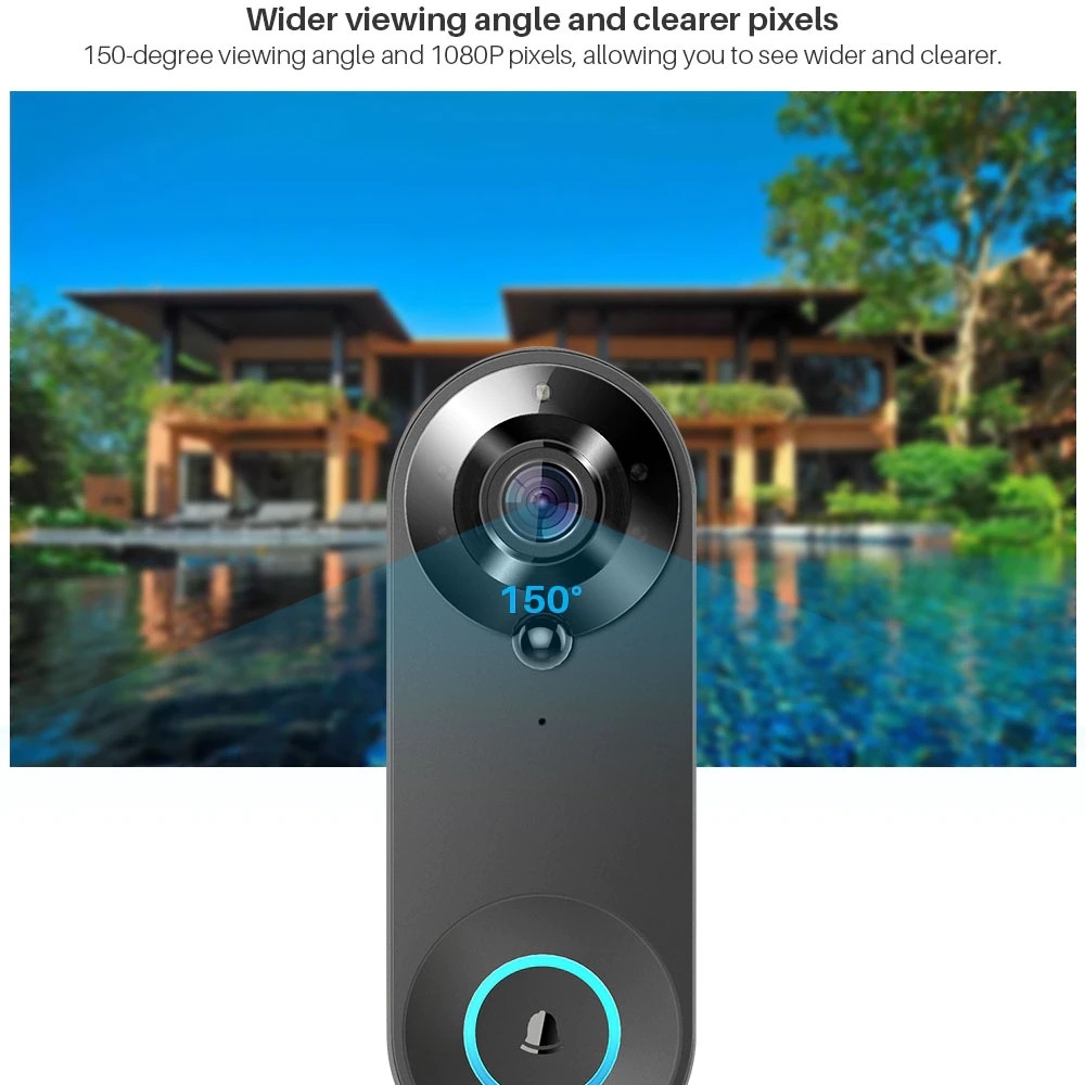 Tuya 1080P Wireless WIFI Doorb - đánh giá và giá Home Security Honeywell