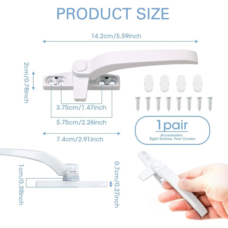Glass Window Lock Handle 2Pcs  - đánh giá và giá Home Security Tapo