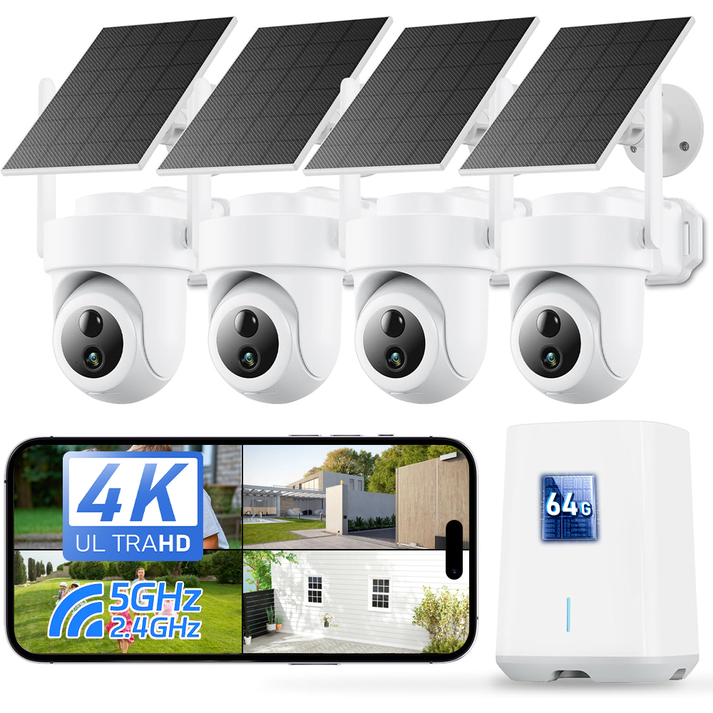 8MP 4K Solar Camera System 4-C - đánh giá và giá Home Security Camera System