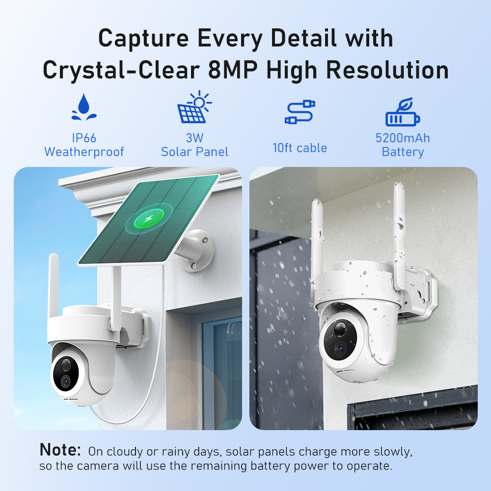 8MP 4K Solar Camera System 4-C - đánh giá và giá Home Security Camera System
