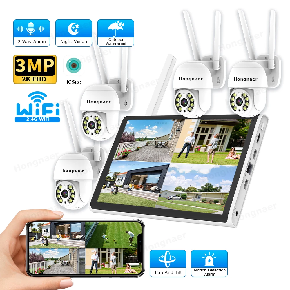 2026 Hongnaer 3MP 4 Channel Wi - đánh giá và giá Home Security And Cctv