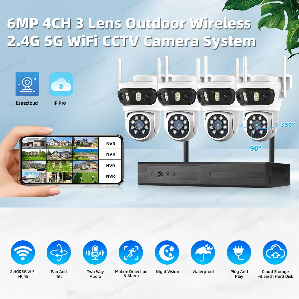 2026 Hongnaer 6MP 4CH 3 Lens 2 - đánh giá và giá Home Security And Cctv