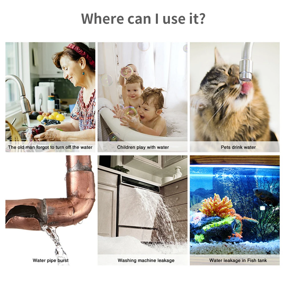 Tuya WiFi Zigbee Water Sensor  - đánh giá và giá Home Security Alexa