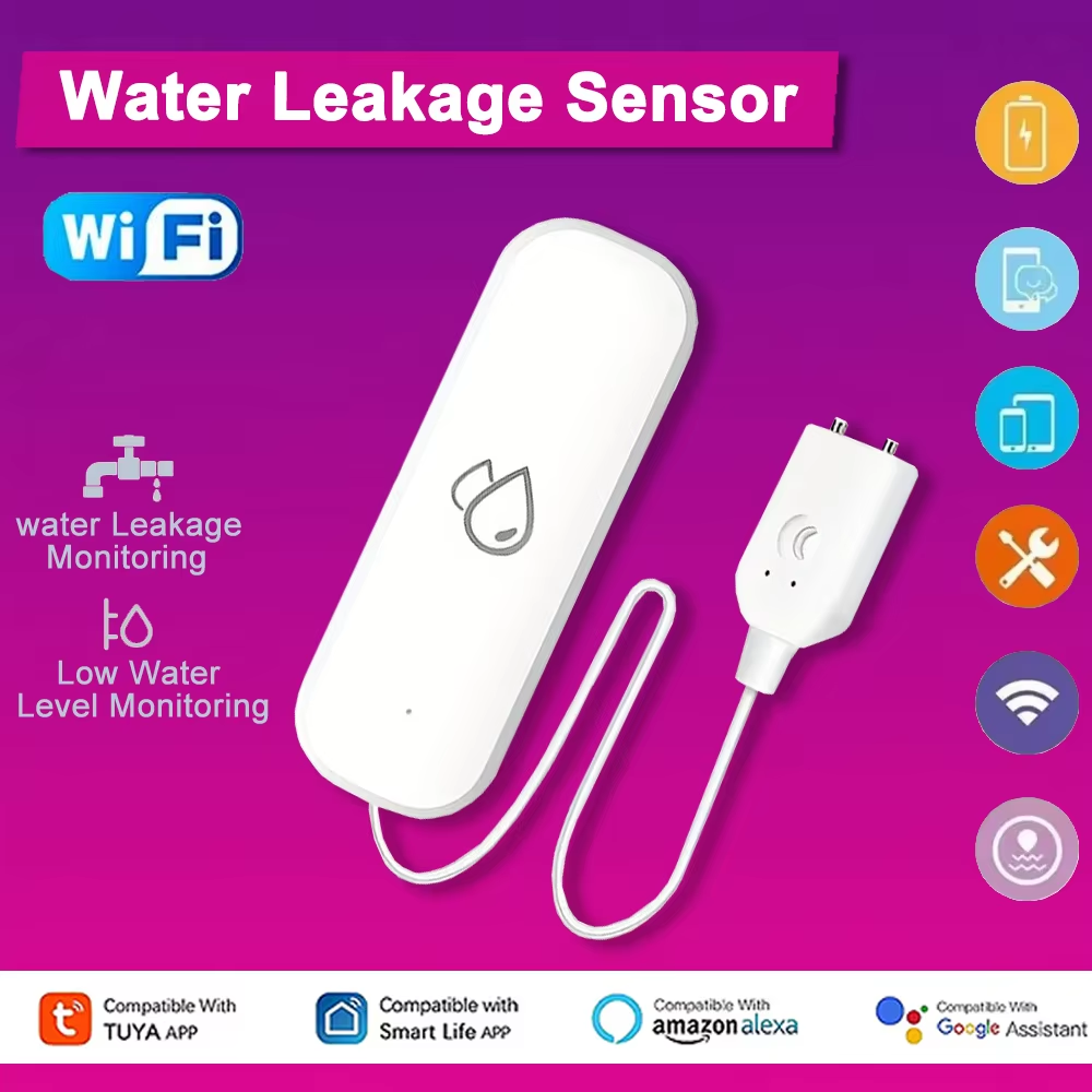 Tuya WiFi Water Leakage Alarm  - đánh giá và giá Home Security Alexa