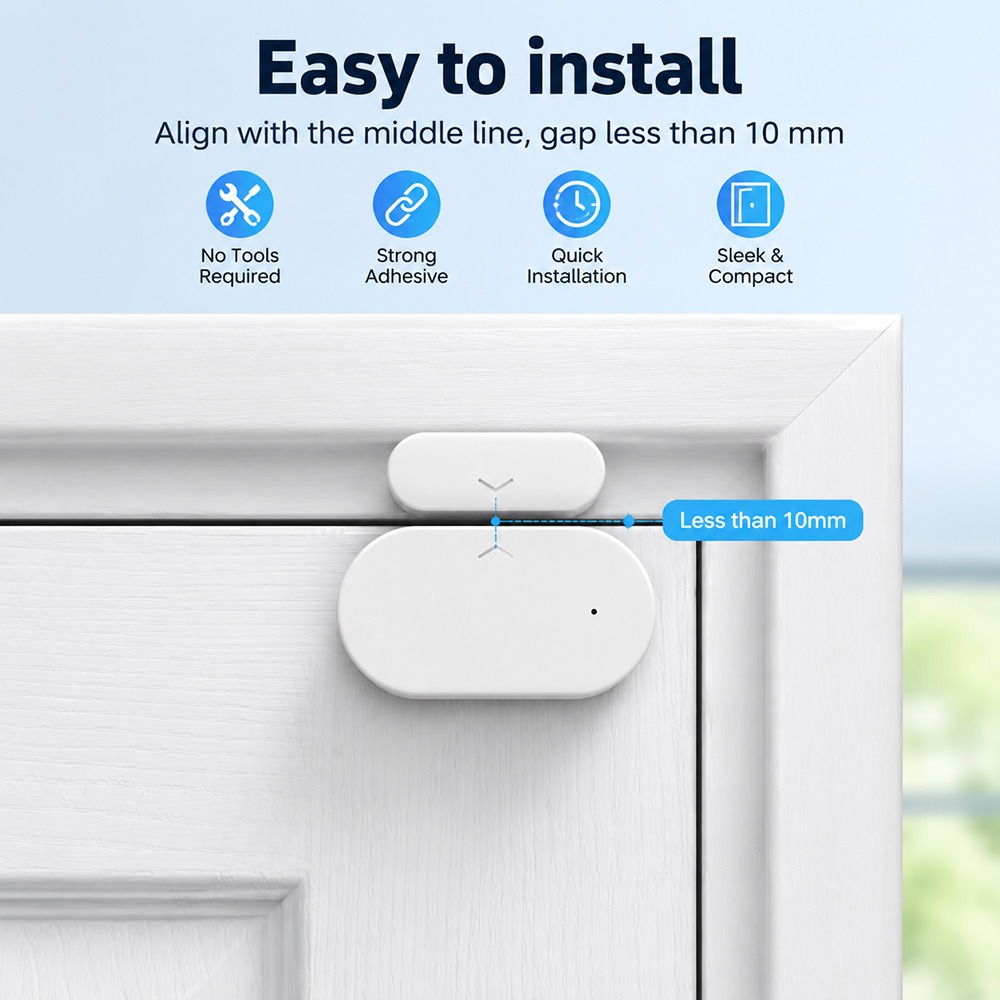 Zigbee 3.0 Door Window Sensor  - đánh giá và giá Home Security Alexa