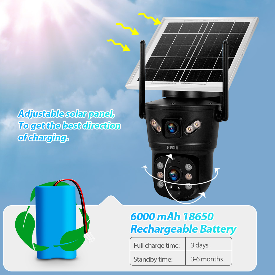 KERUI Outdoor 6MP Solar Camera - đánh giá và giá Home Security And Cctv